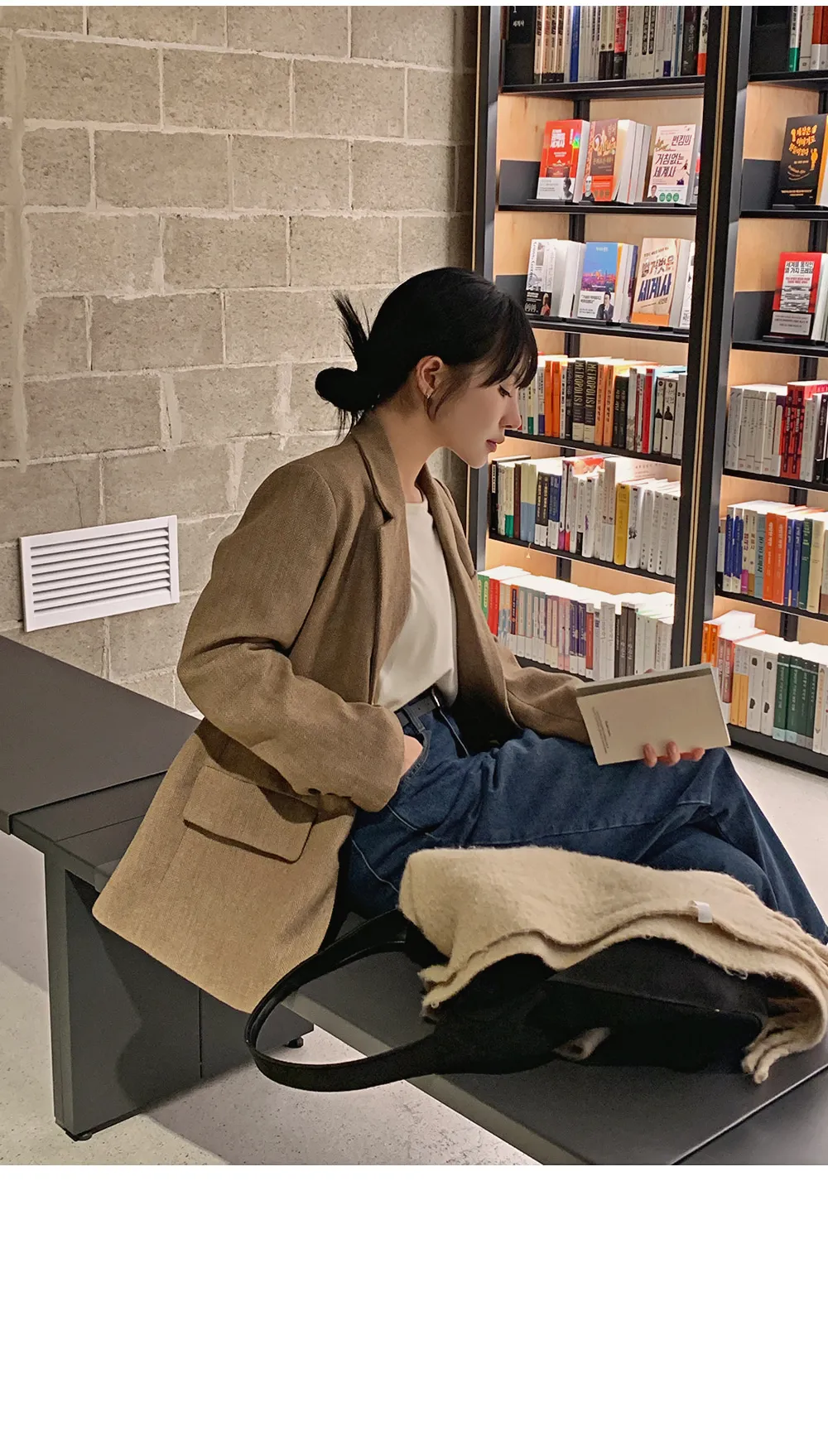 멜티드 헤링본 싱글자켓