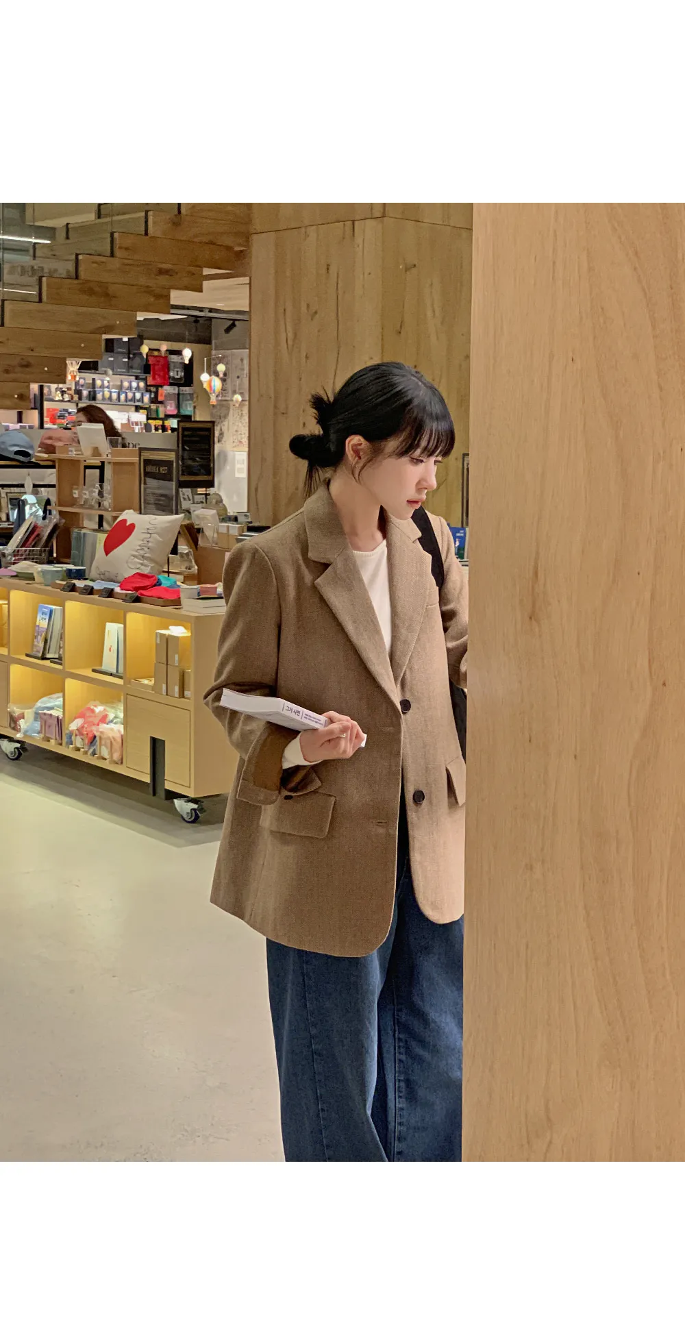 멜티드 헤링본 싱글자켓