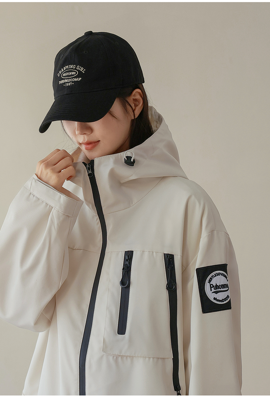 ラベルジップポケットジャンパー | レディースファッション通販 - DHOLIC