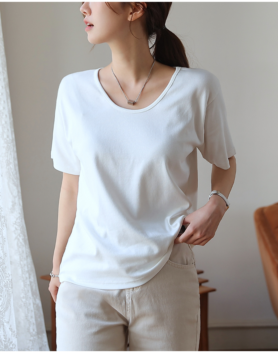 国内発送 DRESSISM Uネック半袖Tシャツ Uネック半袖Tシャツ | レディースファッション通販 - DHOLIC