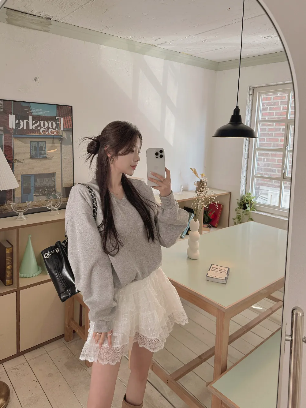 미니 스커트 모델 착용 이미지-S3L32