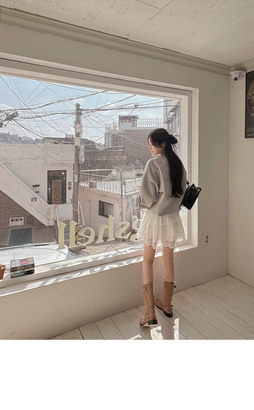 미니 스커트 모델 착용 이미지-S3L31