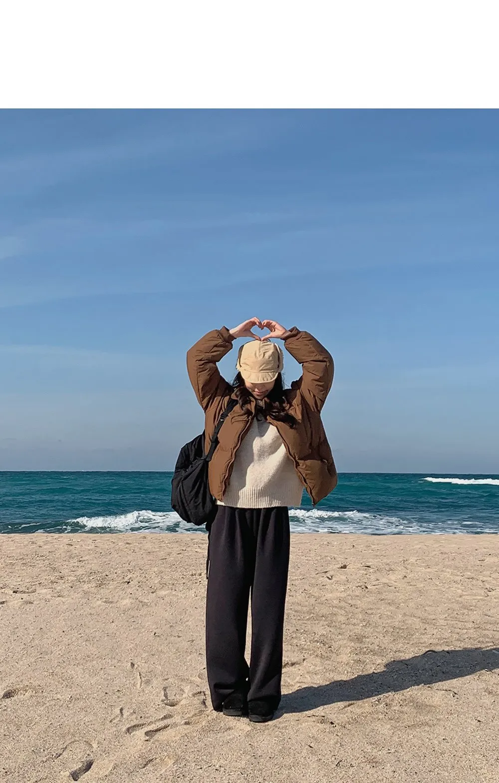 라잇큐 투핀턱 밴딩 와이드팬츠