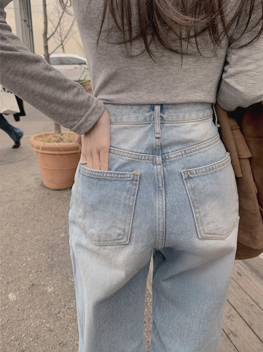 ウォッシュストレートデニムパンツ | レディースファッション通販 - DHOLIC