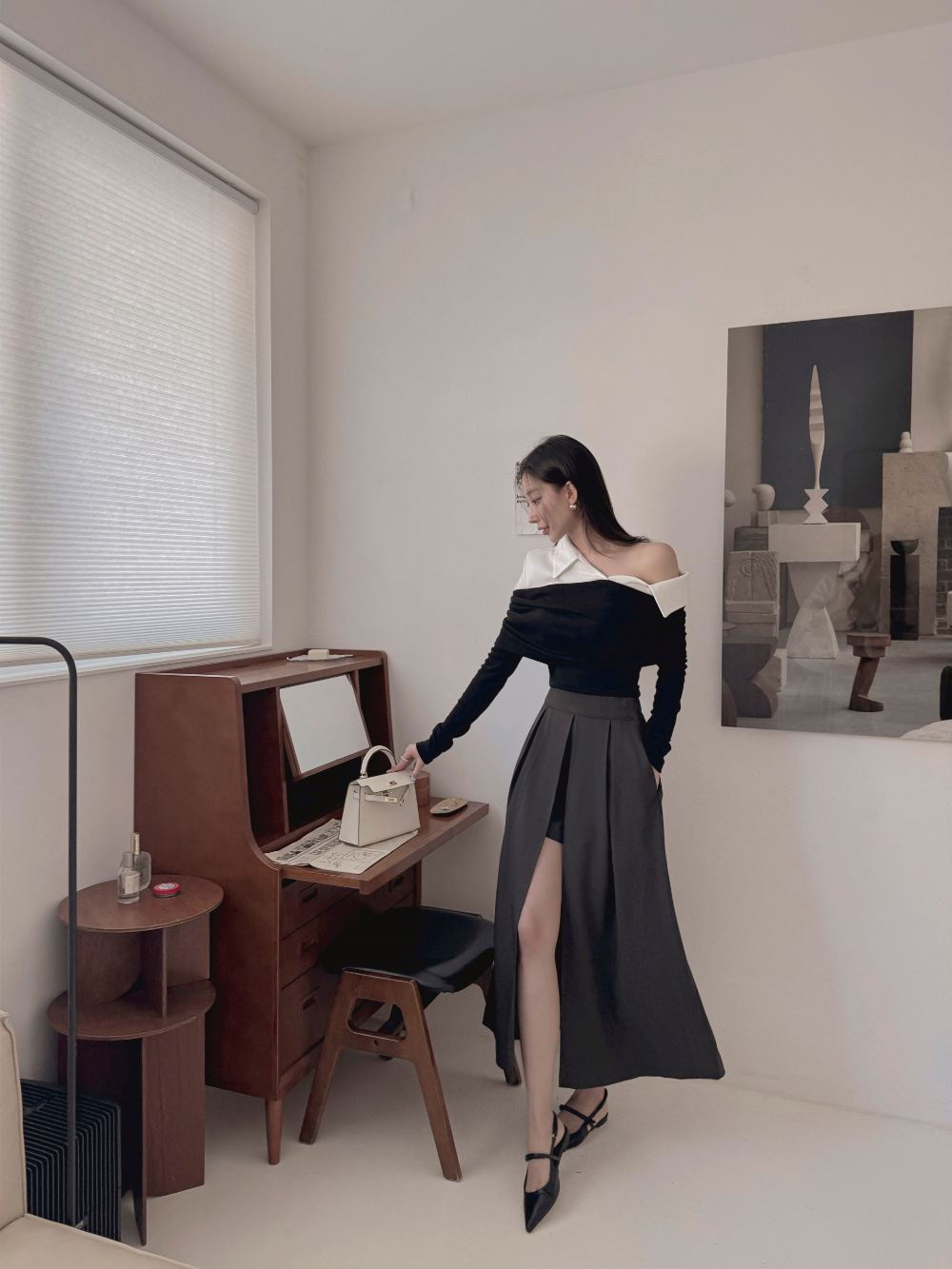 プリーツスカートスリットパンツ | レディースファッション通販 - DHOLIC