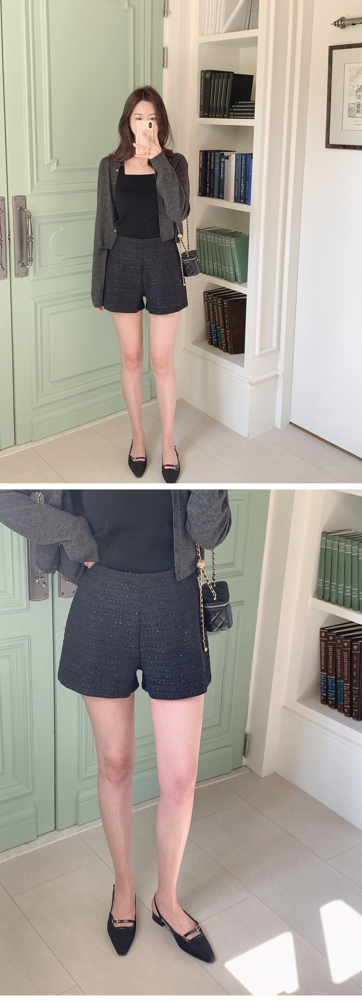 Aラインツイードショートパンツ | レディースファッション通販