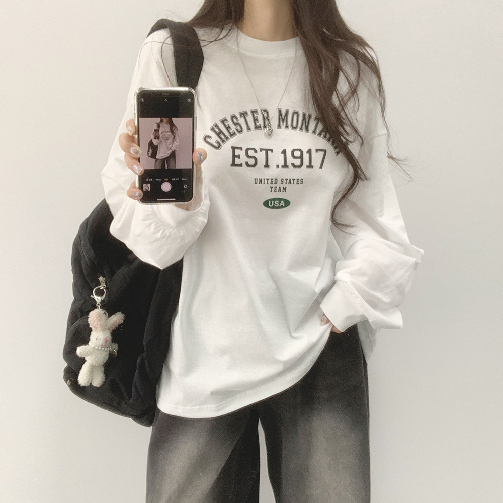 ☆韓国大人気☆デイリールーズTシャツ/DE MERIEL☆ EST.1917ルーズTシャツ | レディースファッション通販 - DHOLIC