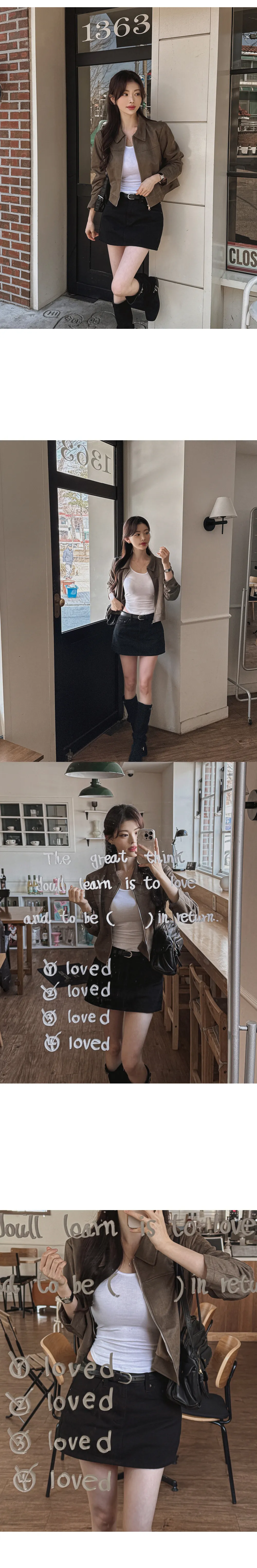 미니 스커트 모델 착용 이미지-S1L24