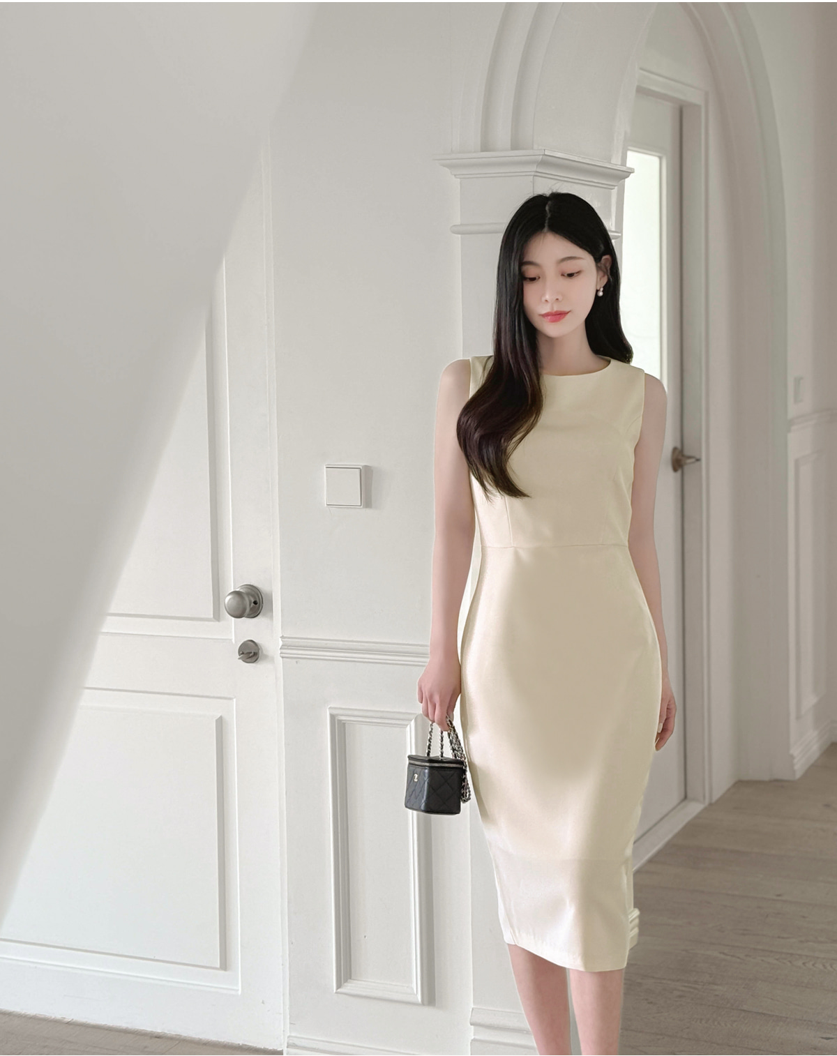【美品】♡DEPAREILLE ノースリーブワンピース♡ Lサイズあり【DEA./ディア】ワンカラー/ ノースリーブ/ ベルト