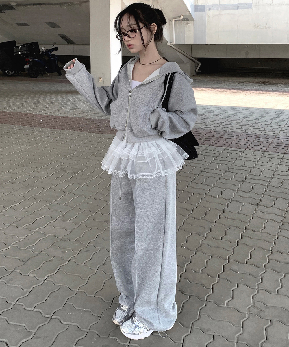 CDL TOKYO パーカー フーディー パンツ セット ダブルジップパーカー&2WAYセンターラインパンツSET