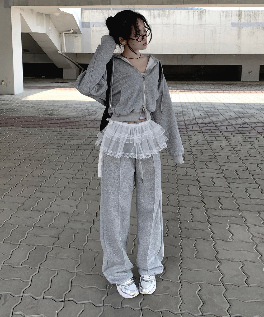 パーカー パンツ セット ダブルジップパーカー&2WAYセンターラインパンツSET | レディース