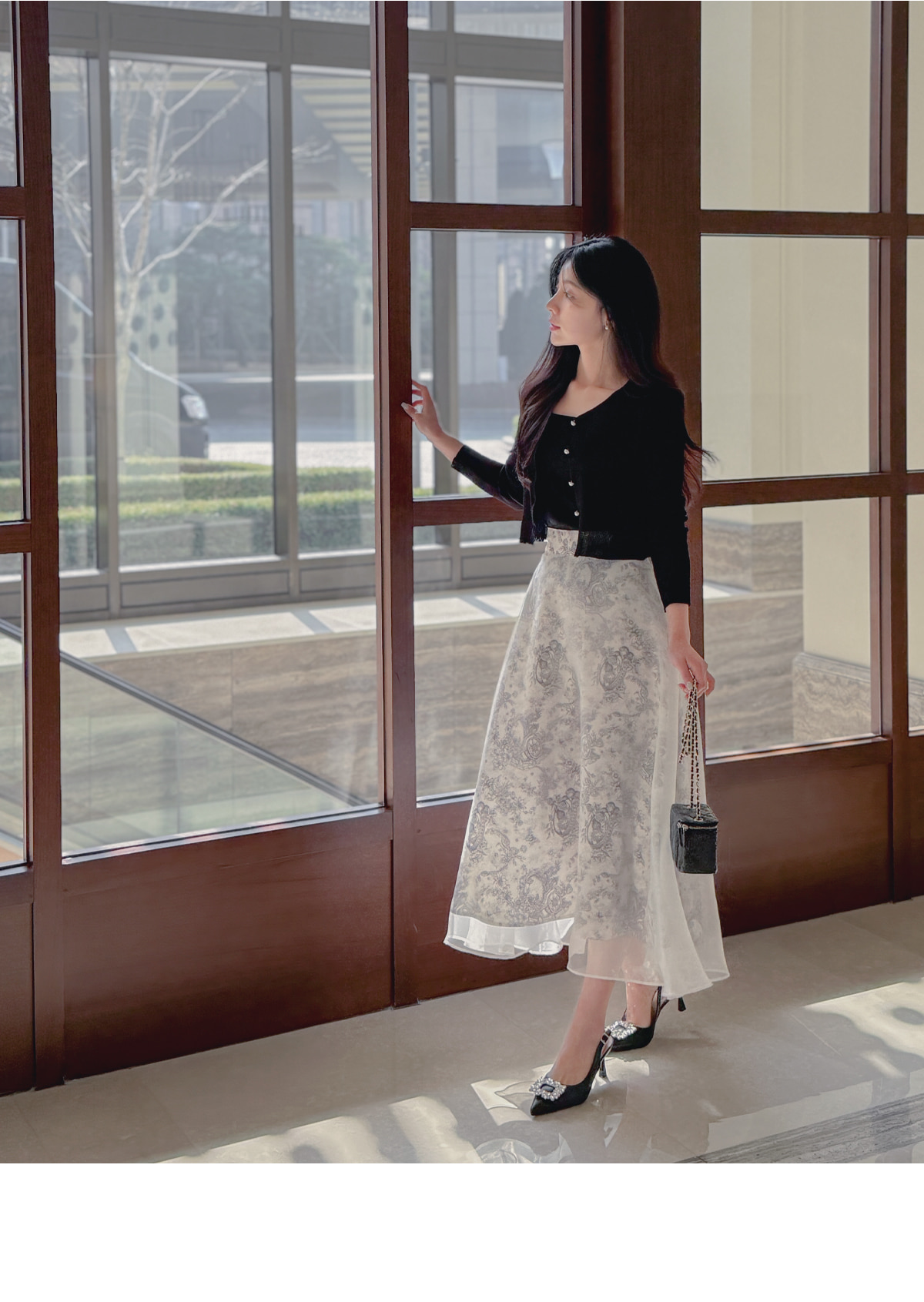 【エレガントな華やぎ】Dior トワルドジュイ スカート トワルドジュイ柄ロングフレアスカート2色 | ecrea