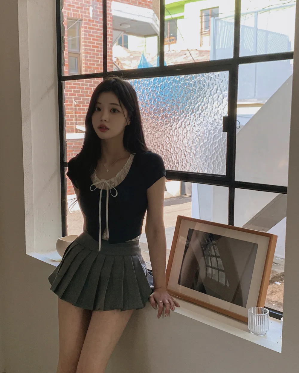 반팔 티셔츠 모델 착용 이미지-S2L21