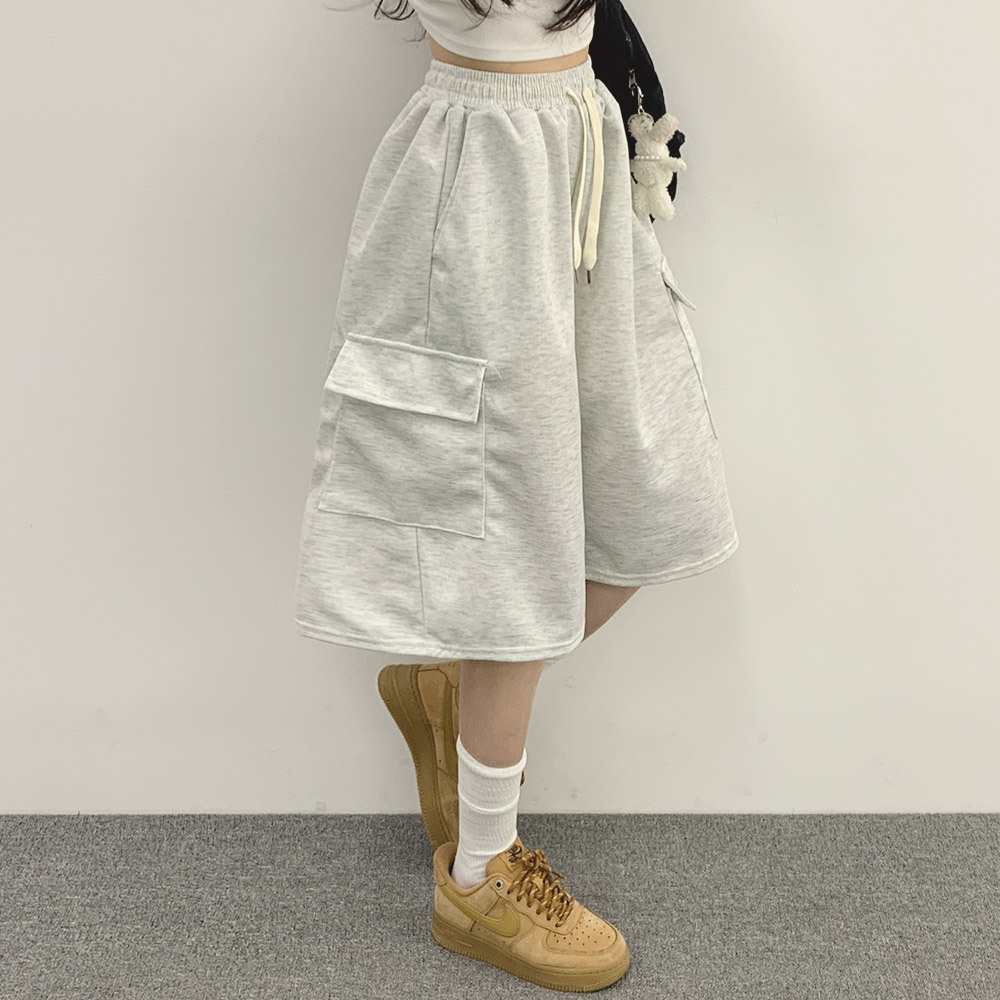ドロストハーフカーゴスウェットパンツ | レディースファッション通販