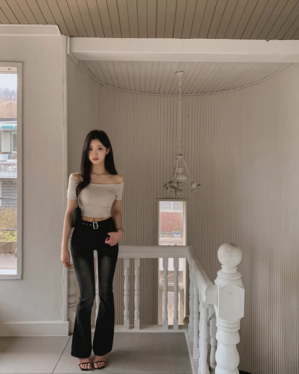바지 모델 착용 이미지-S1L77
