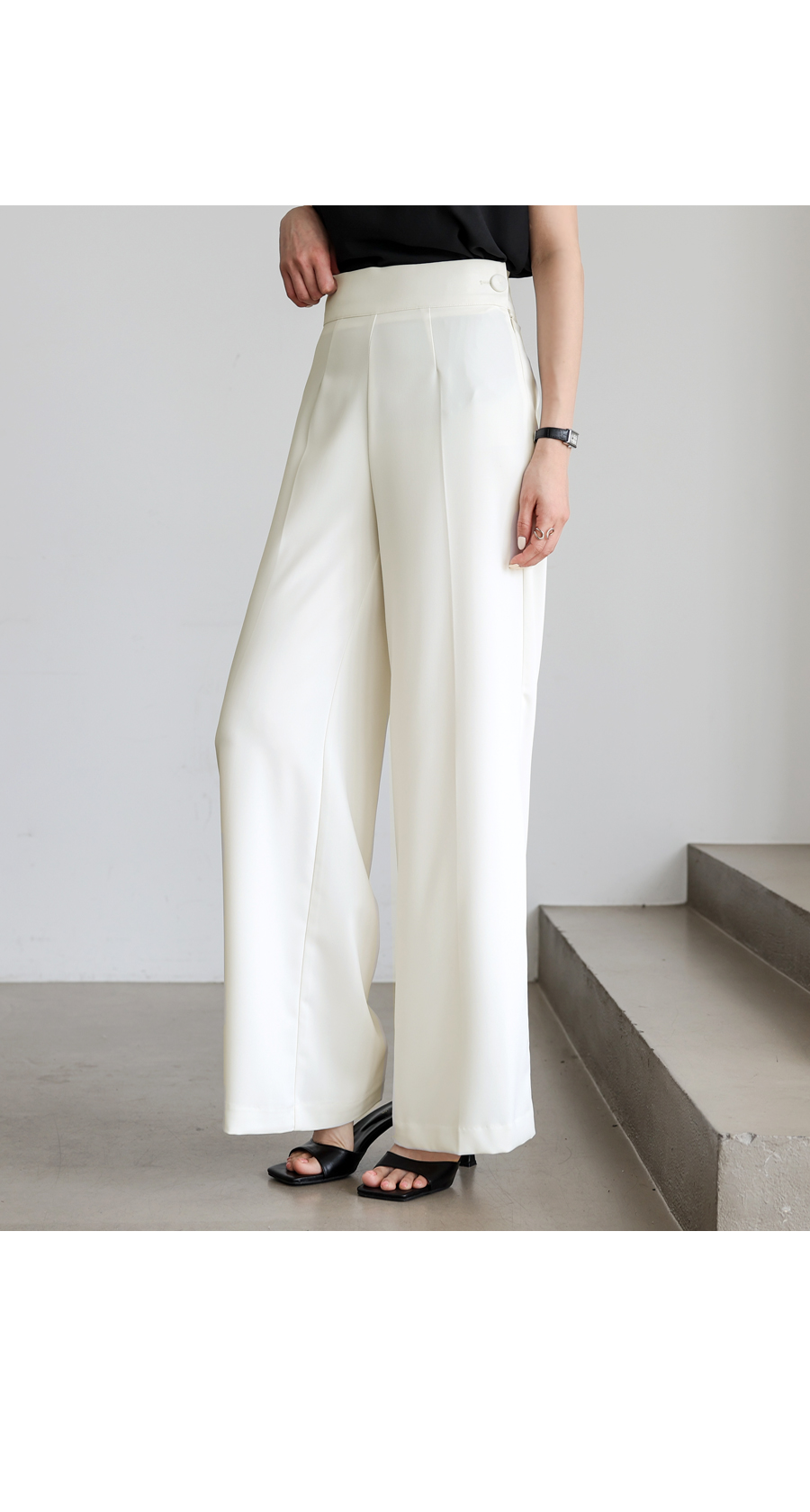 Dai スラックス L.O.X】【大きいサイズ】【秋冬】ウールブレンド 1タックパンツ