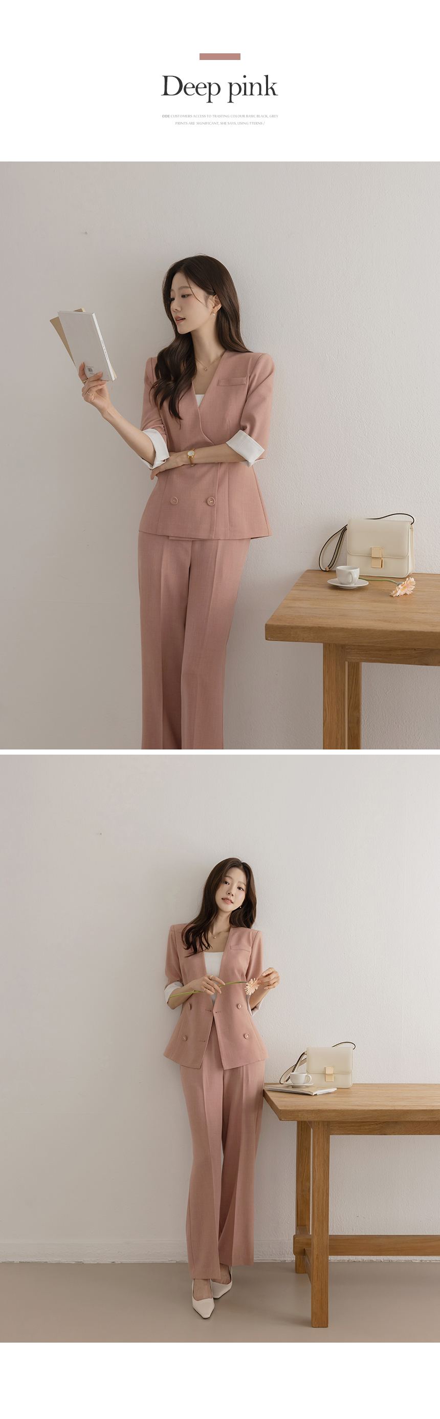 配色スリットスリーブノーカラージャケット | レディースファッション