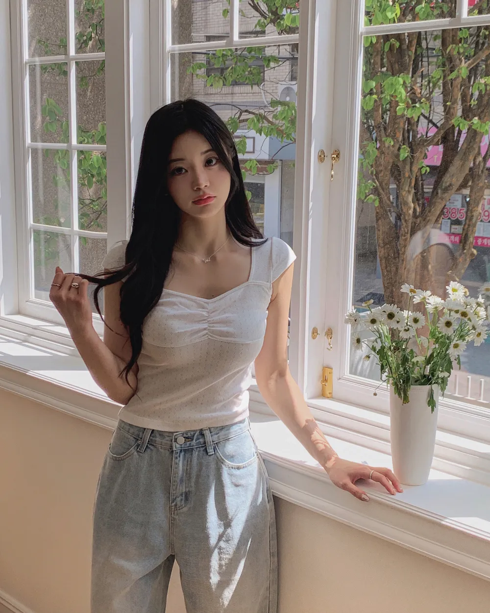 바지 모델 착용 이미지-S1L34