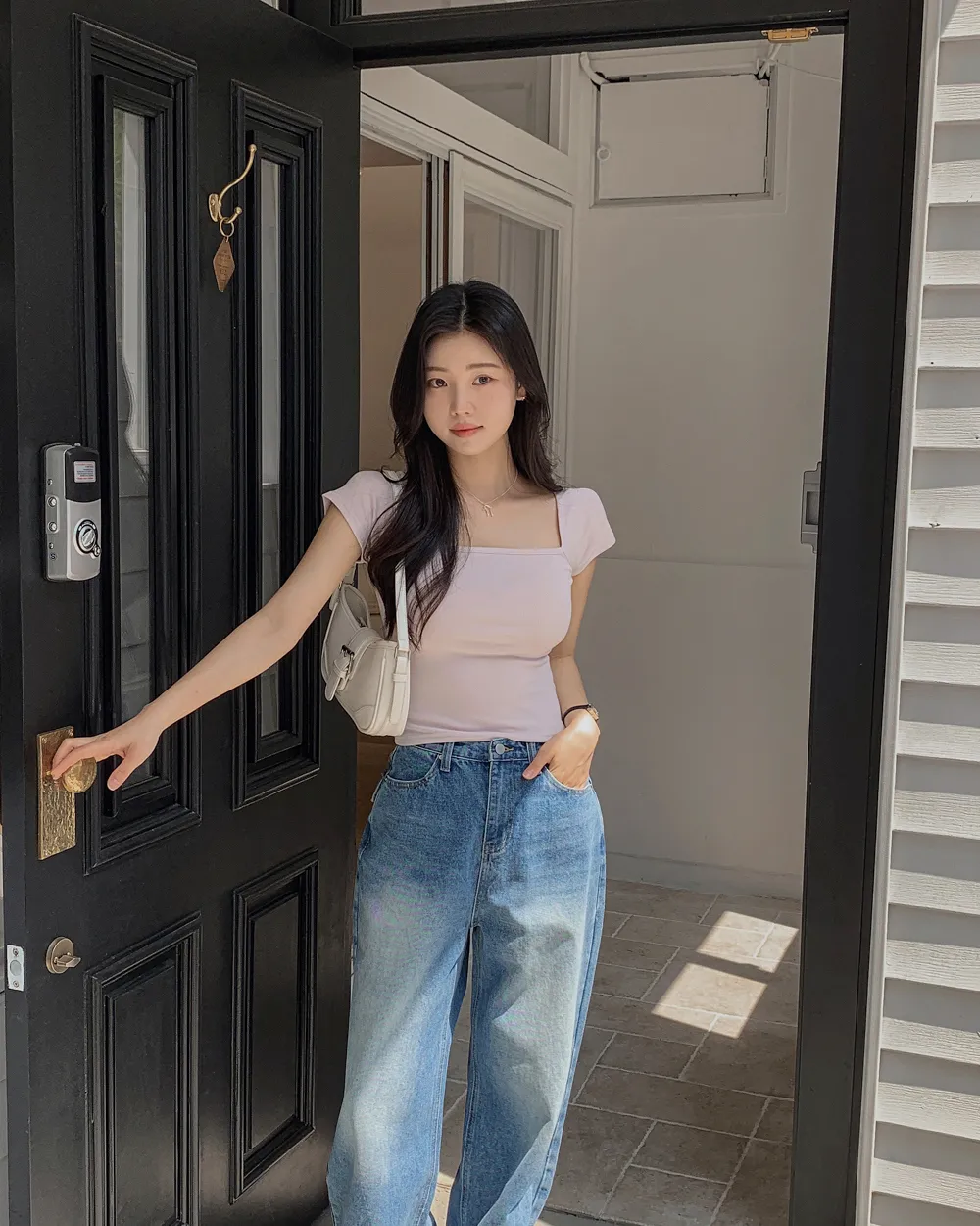 바지 모델 착용 이미지-S1L129