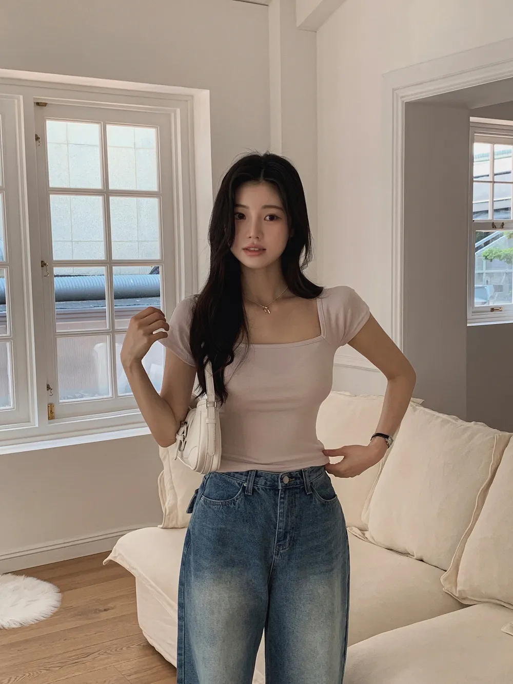 바지 모델 착용 이미지-S1L140