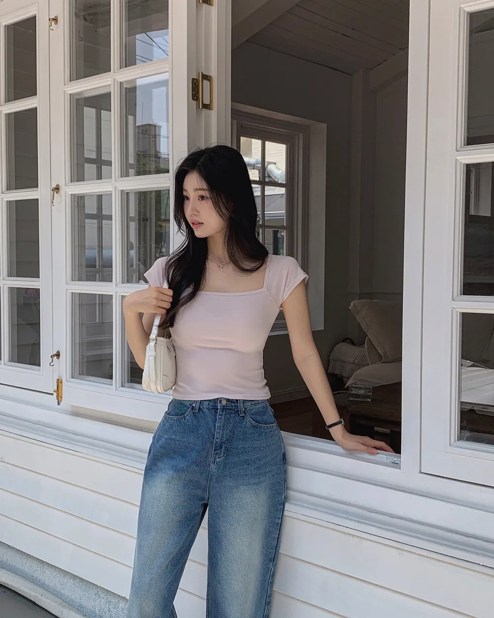바지 모델 착용 이미지-S1L177