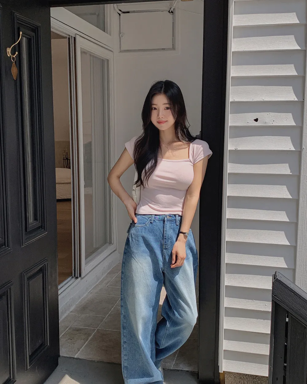바지 모델 착용 이미지-S1L130