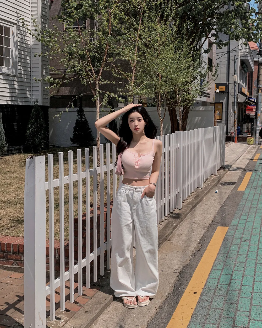 바지 모델 착용 이미지-S1L114