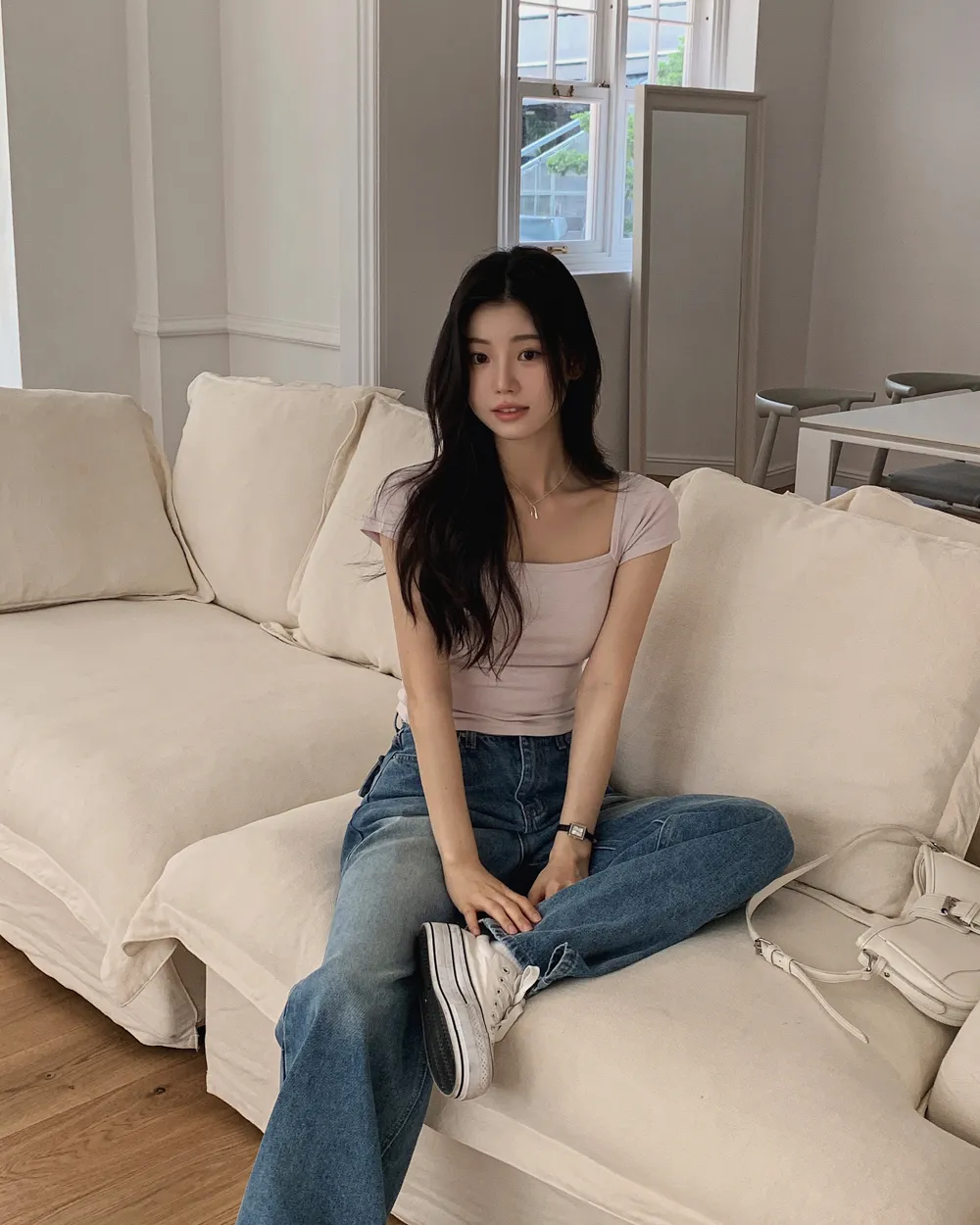 바지 모델 착용 이미지-S1L142