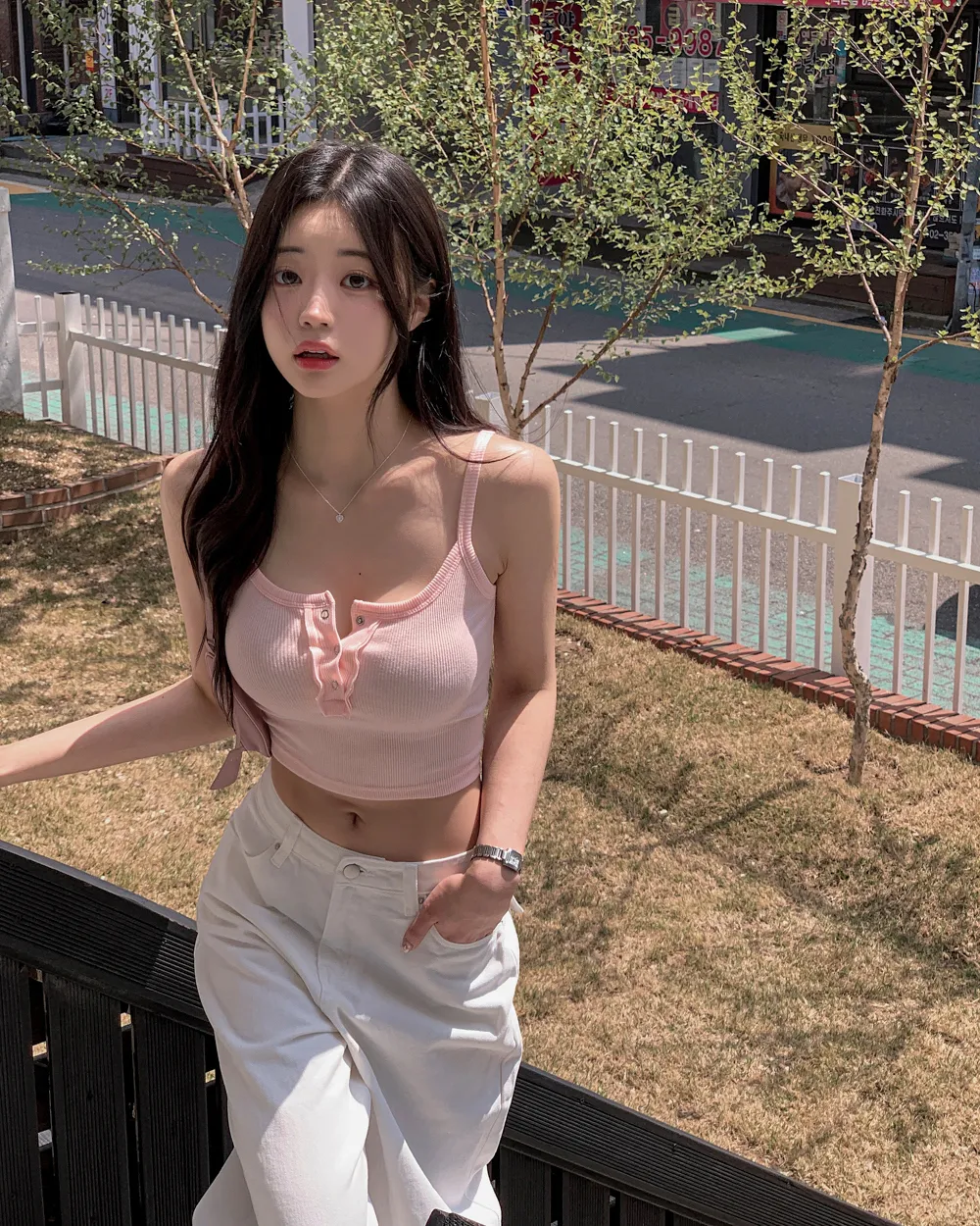 바지 모델 착용 이미지-S1L121