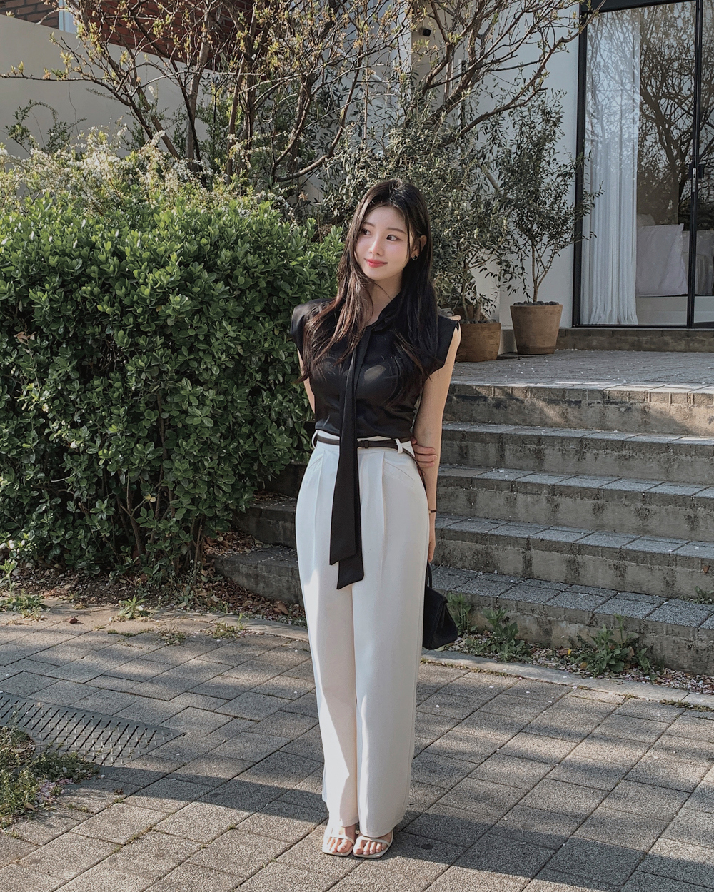 ★minagram★ サマーピンタックワイドスラックスパンツ(4color) ☆minagram☆ サマーピンタックワイドスラックスパンツ(4color