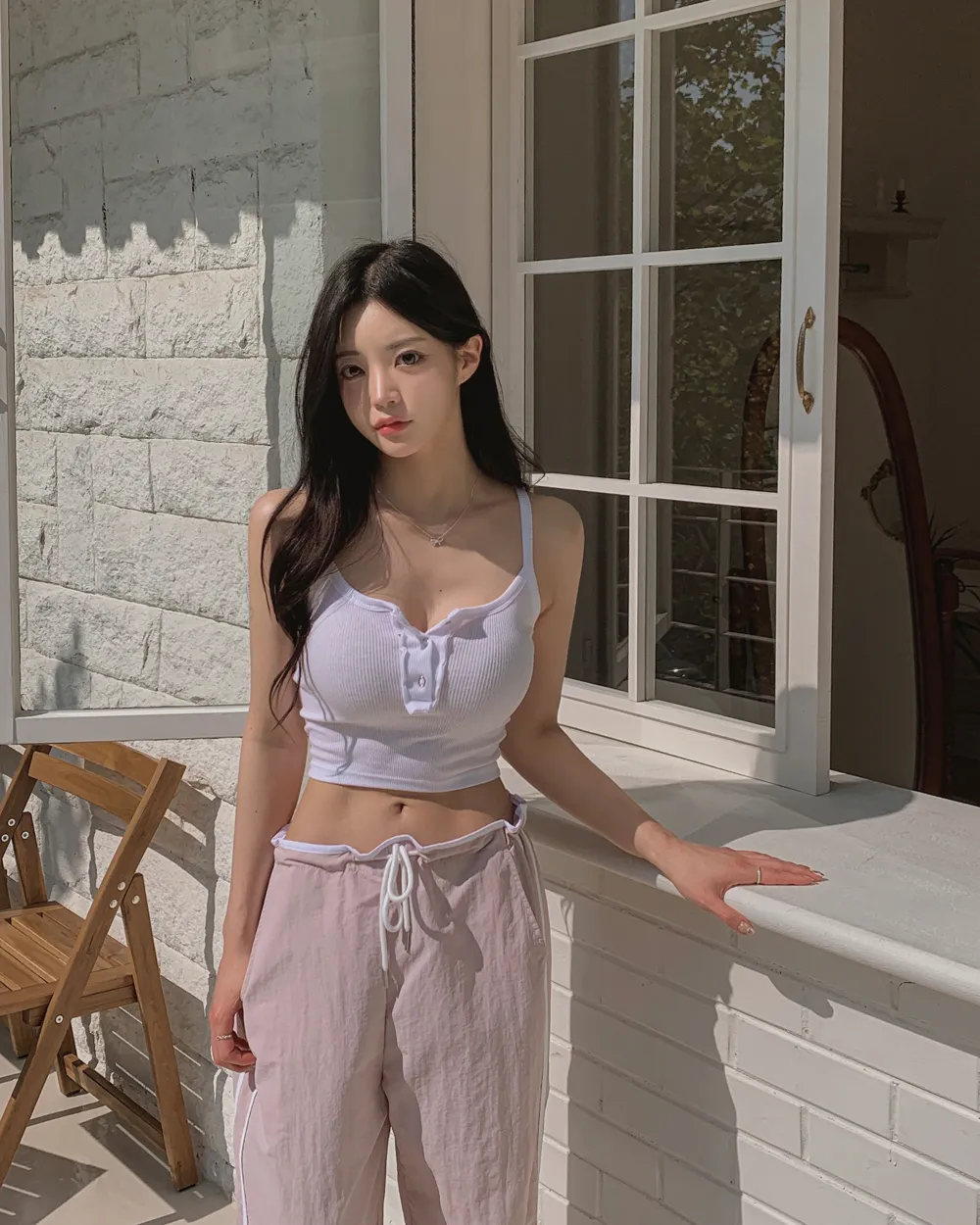 바지 모델 착용 이미지-S2L80