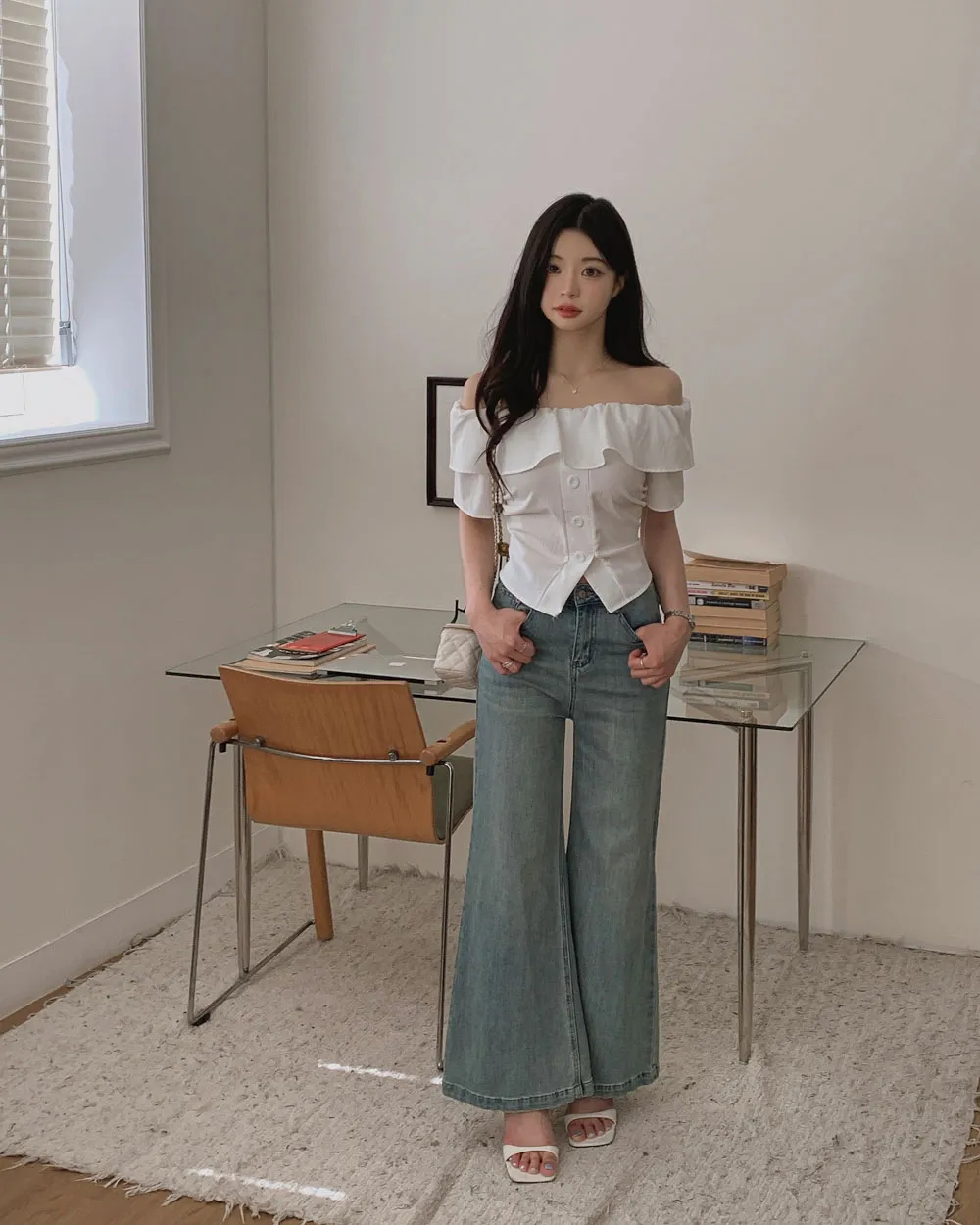 바지 모델 착용 이미지-S1L51