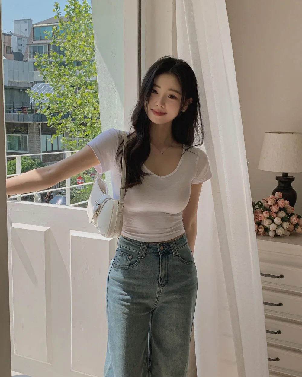 바지 모델 착용 이미지-S1L74