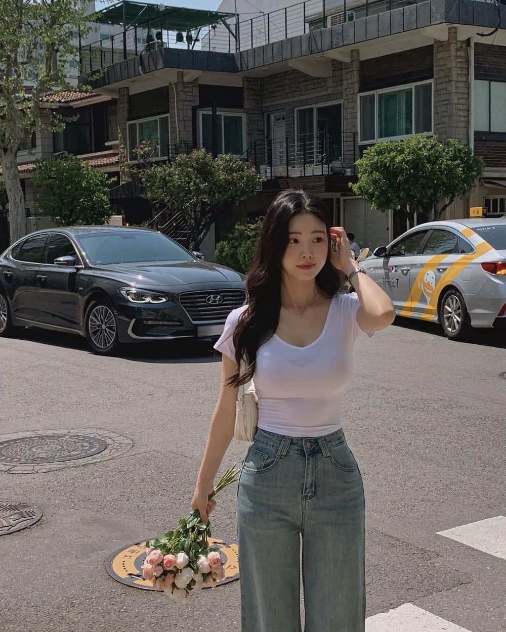 바지 모델 착용 이미지-S1L67