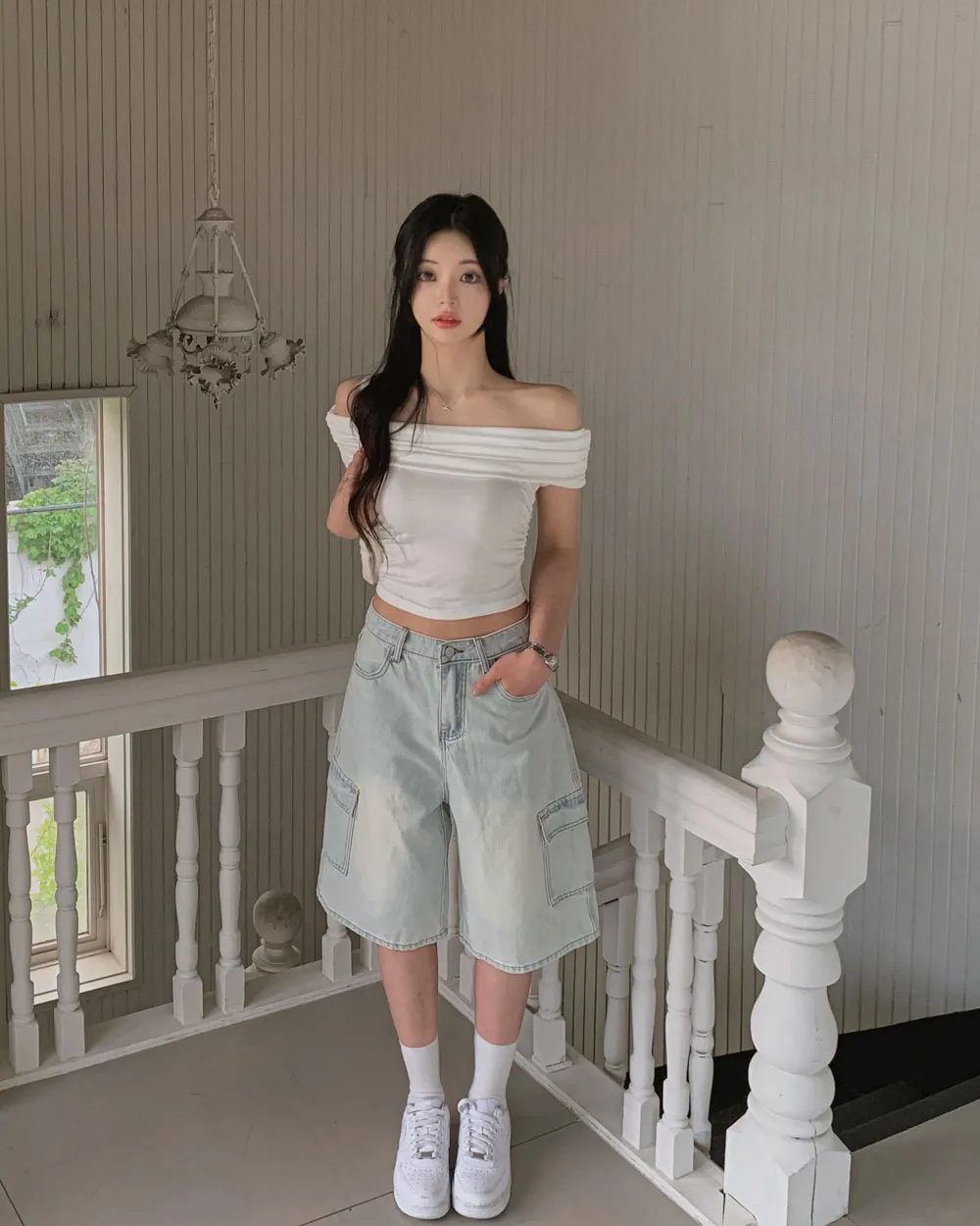 반바지 모델 착용 이미지-S1L63