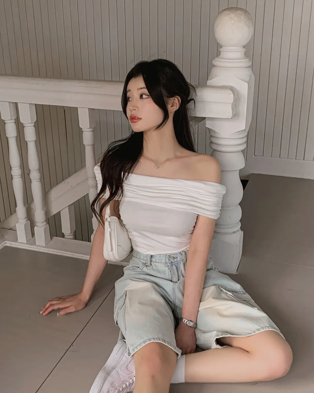 반바지 모델 착용 이미지-S1L78