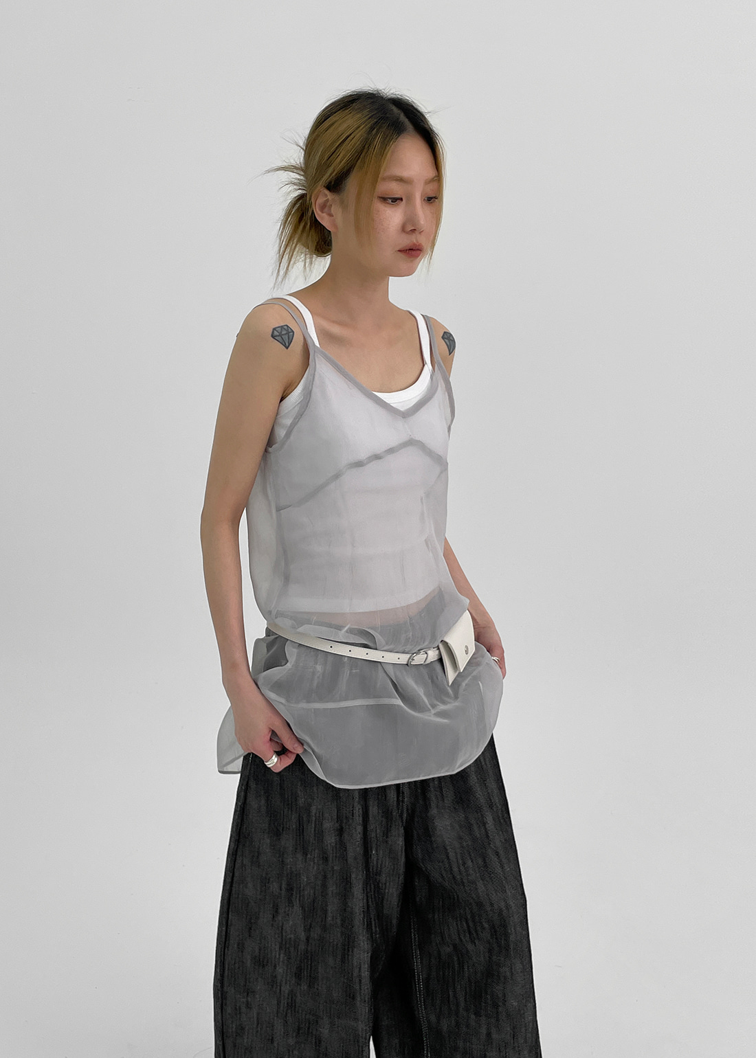 期間限定! DKNY Vネック シフォン ミディワンピース ダナキャランニューヨーク DKNY セール仕入れ☆$139 プリーツ