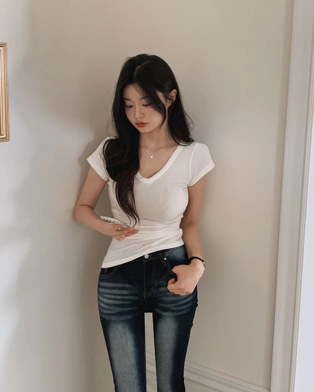 바지 모델 착용 이미지-S1L74