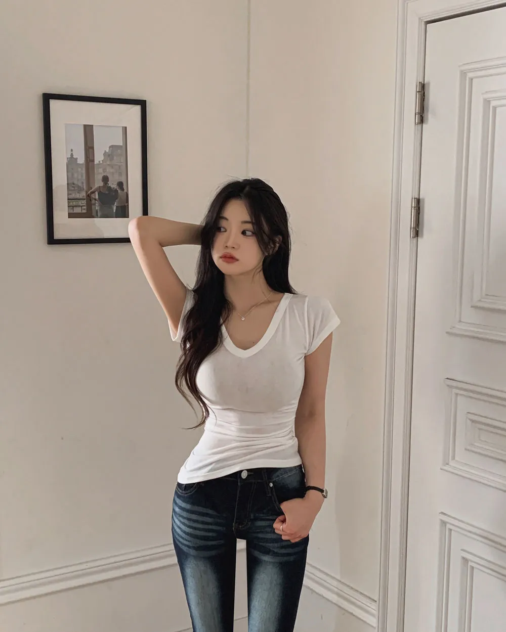바지 모델 착용 이미지-S1L97
