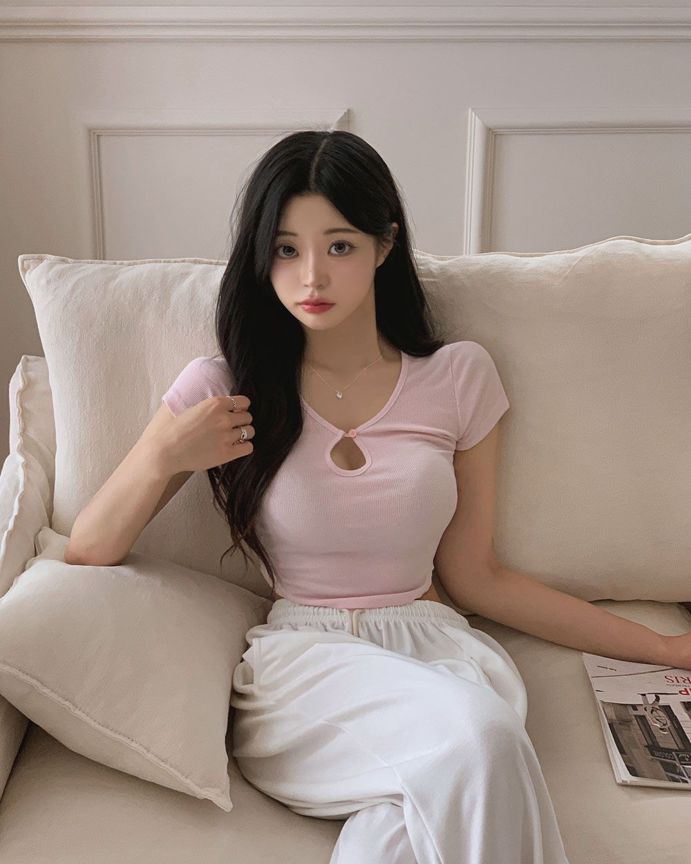 ●DRAW FIT● リブド ラウンド ネック 半袖 Tシャツ 6__0014s_0000_LYFT201906_genya