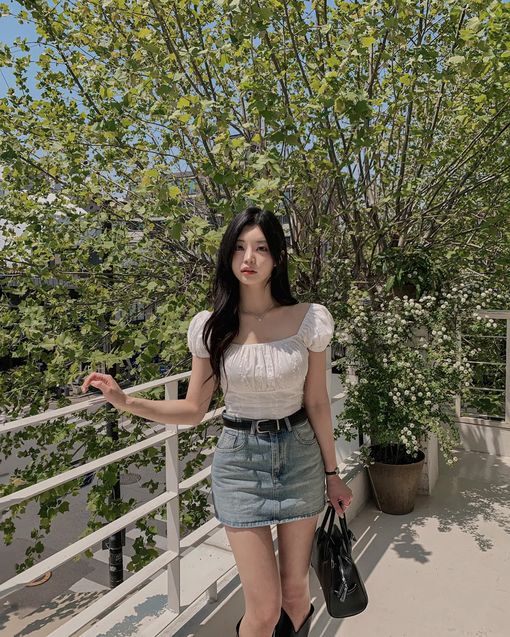 미니 스커트 모델 착용 이미지-S1L39