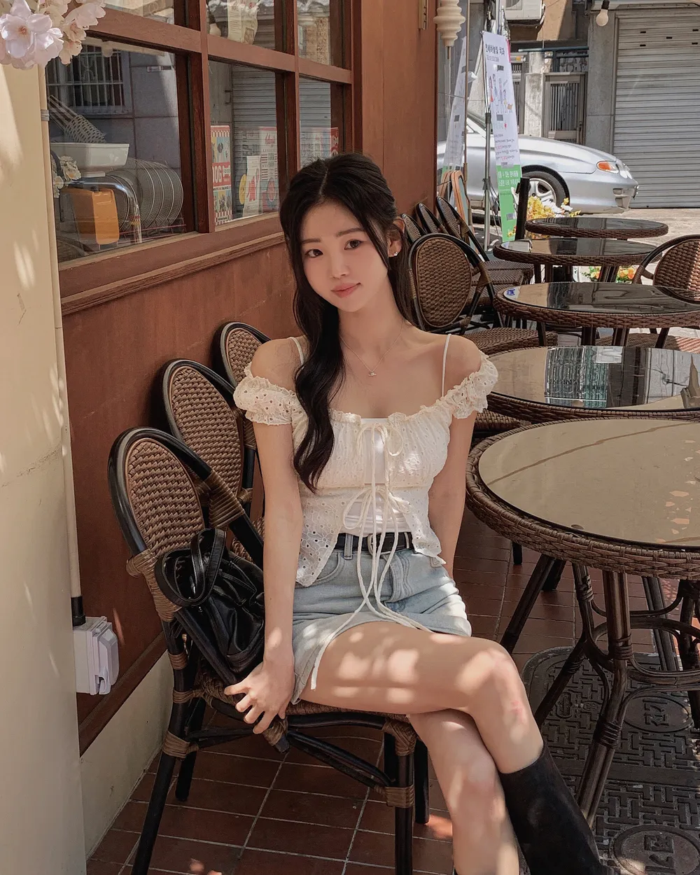 미니 스커트 모델 착용 이미지-S1L177