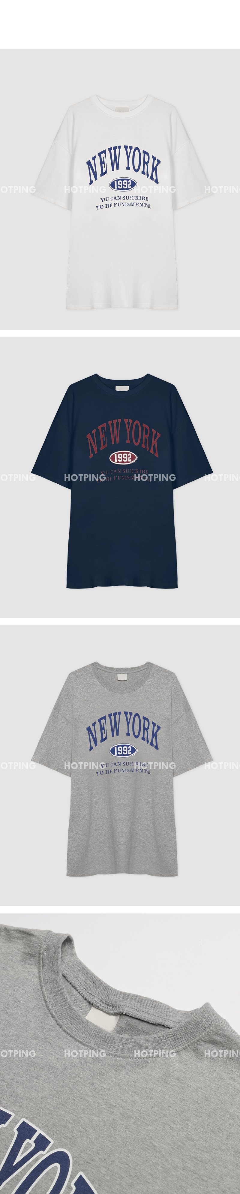 ラウンドネックオーバーサイズプリントTシャツ | レディース