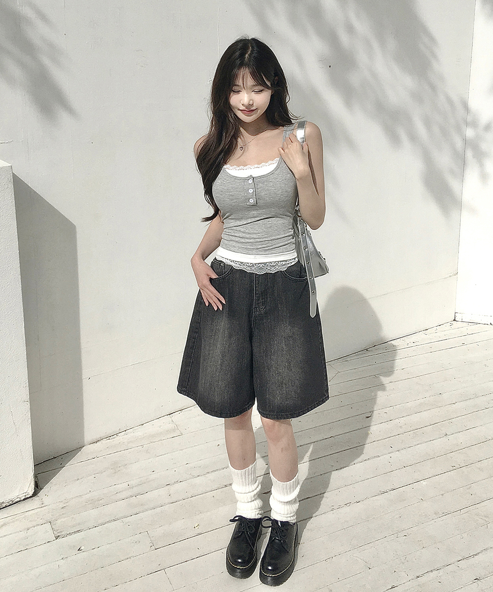 FreePeople　フリーピープル　レースノースリーブ カップレイヤード風レースノースリーブ | レディース