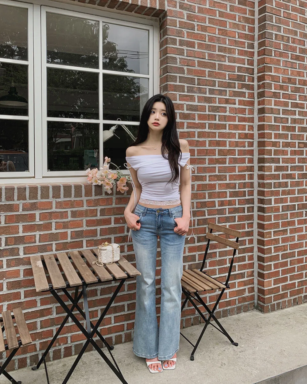 바지 모델 착용 이미지-S1L64