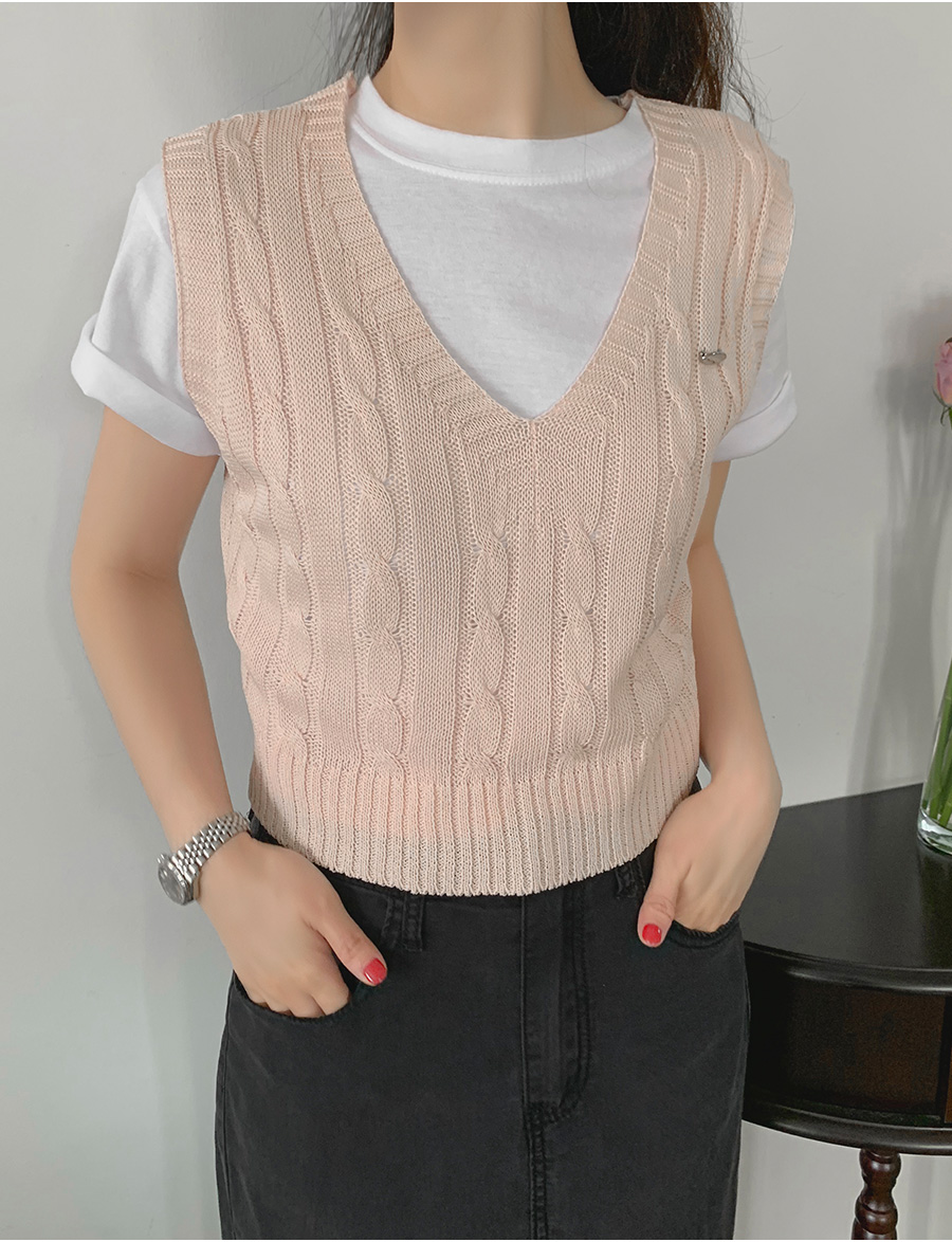 TODAYFUL ニットベスト Vネック クロップド 1869452_24920882_k3.jpg