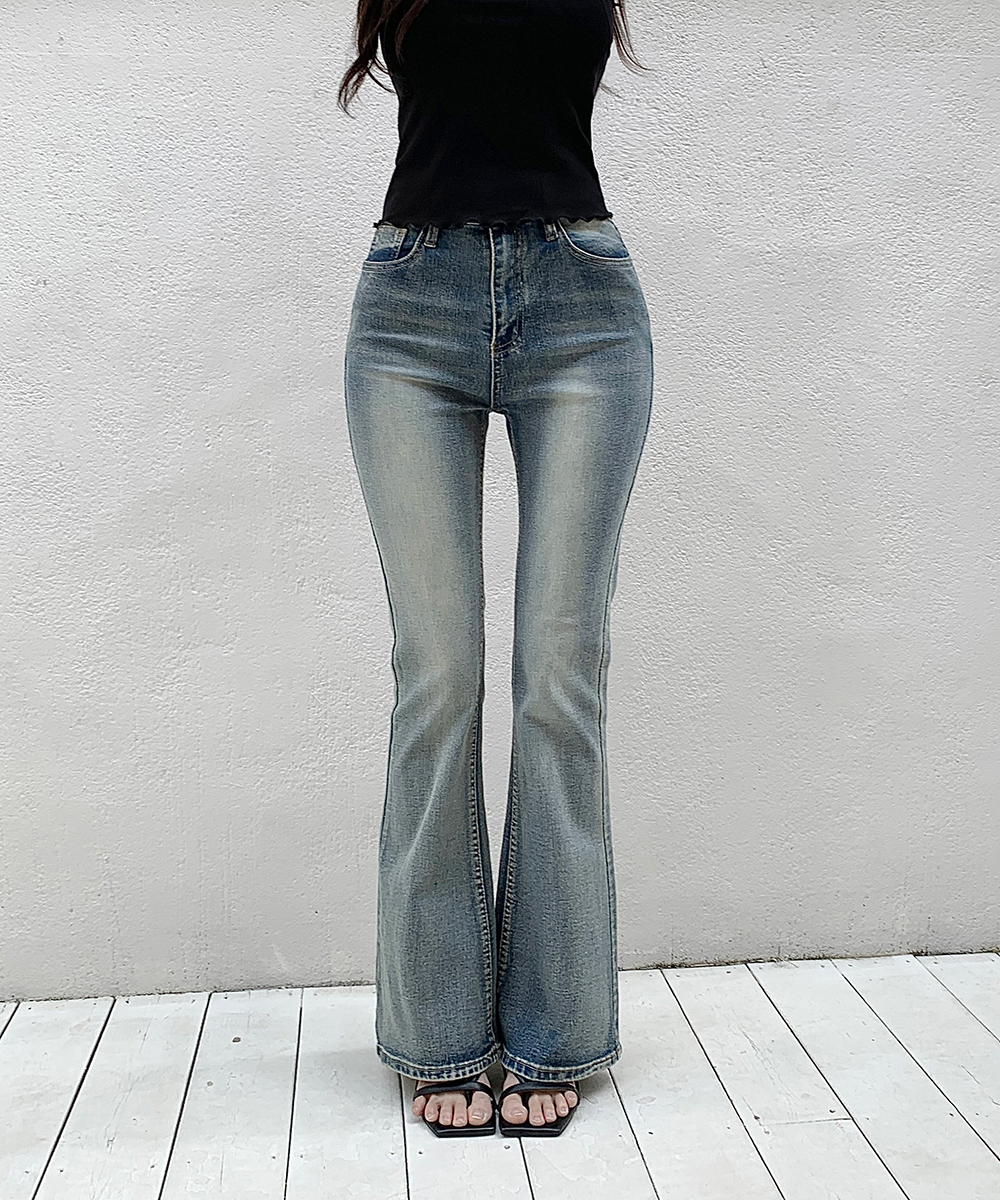 ウォッシングブーツカットライトブルーデニムパンツ | レディース