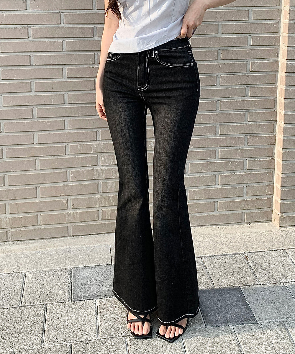 ウォッシングブーツカットライトブルーデニムパンツ[選べる丈