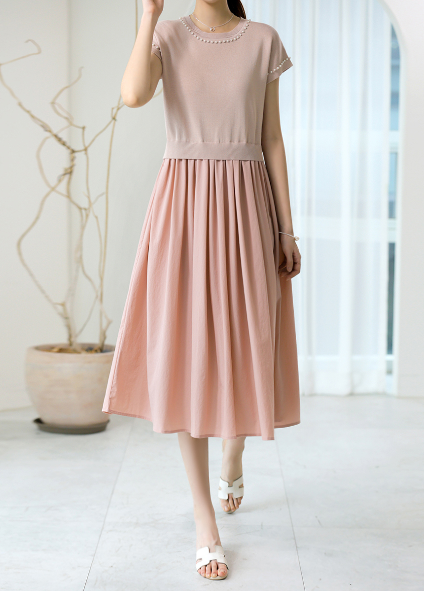 未使用 Derhy ペイズリー Aライン フレア レッド ロング ワンピース otop1154-7.jpg