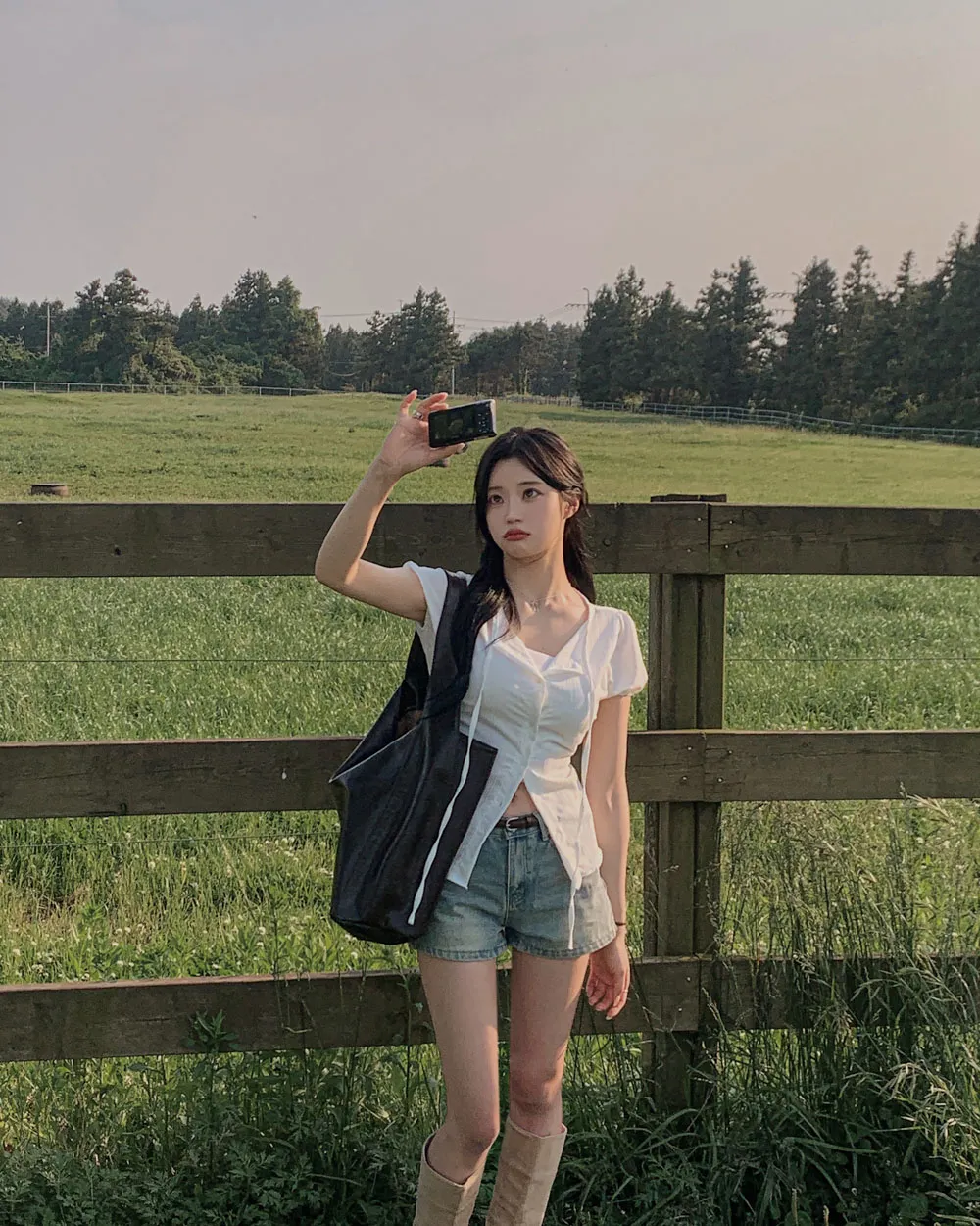 반바지 모델 착용 이미지-S1L98